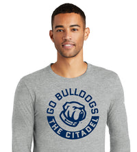 Load image into Gallery viewer, Go Bulldog The Citadel Nike Core Cotton Long Sleeve Tee-Grey Heather
