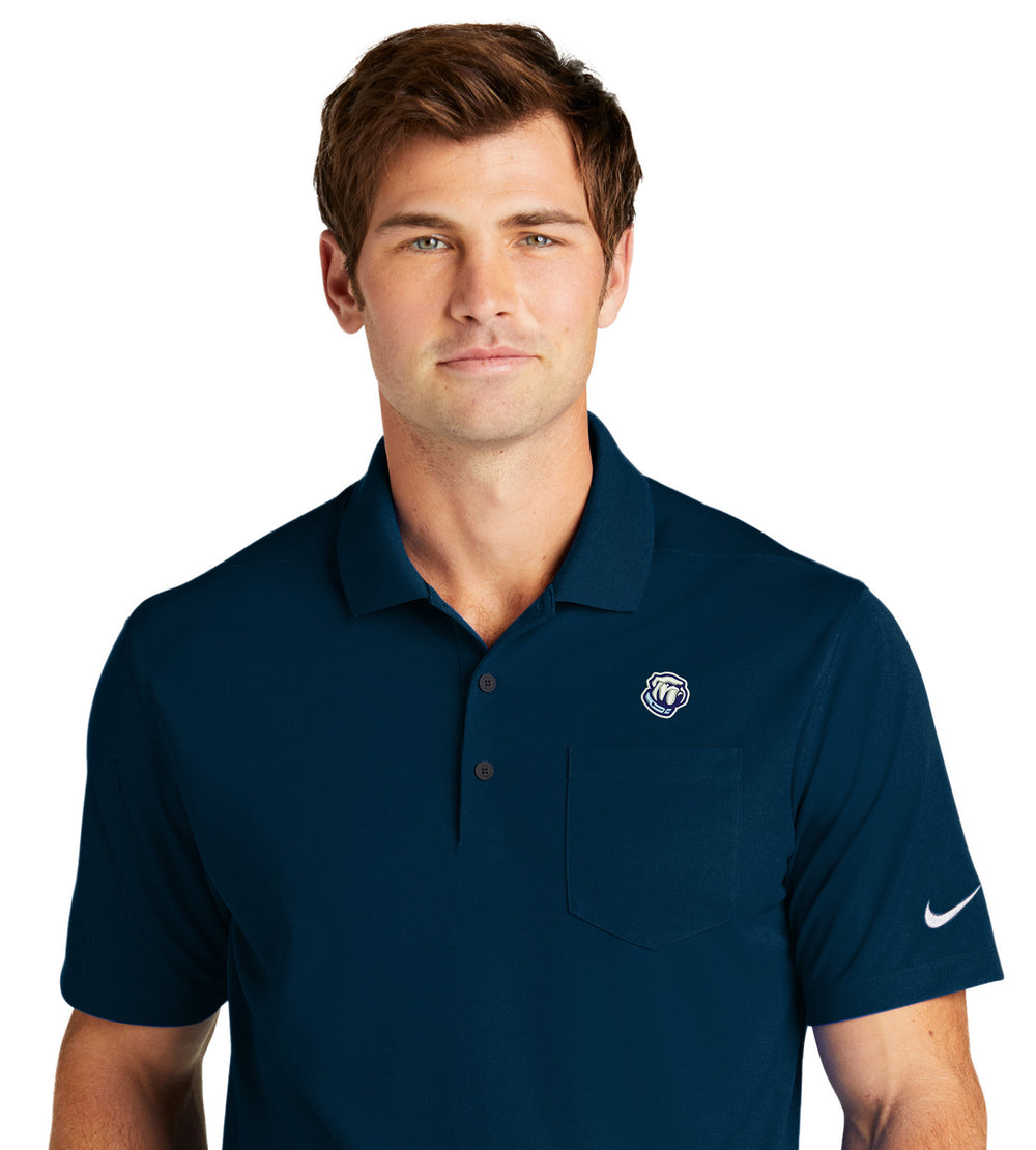 The Citadel Bulldog Nike Dri-FIT Micro Pique 2.0 Pocket Polo-Navy