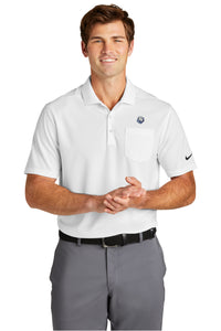 Load image into Gallery viewer, The Citadel Bulldog Nike Dri-FIT Micro Pique 2.0 Pocket Polo-White

