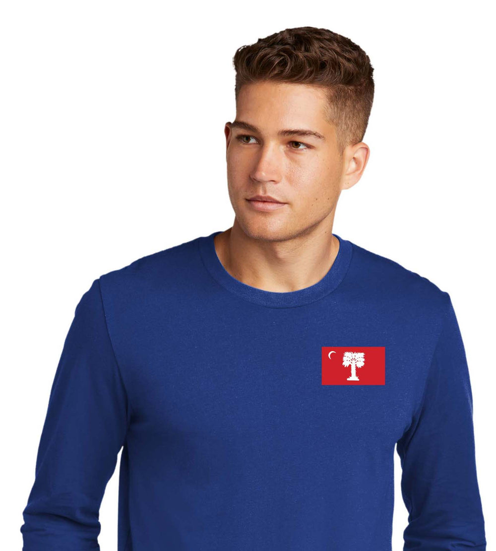 Big Red Cotton Long Sleeve Tee- Royal