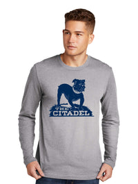 Load image into Gallery viewer, The Citadel, Vintage, 1950 Bulldog logo, Cotton Long Sleeve Tee Shirt
