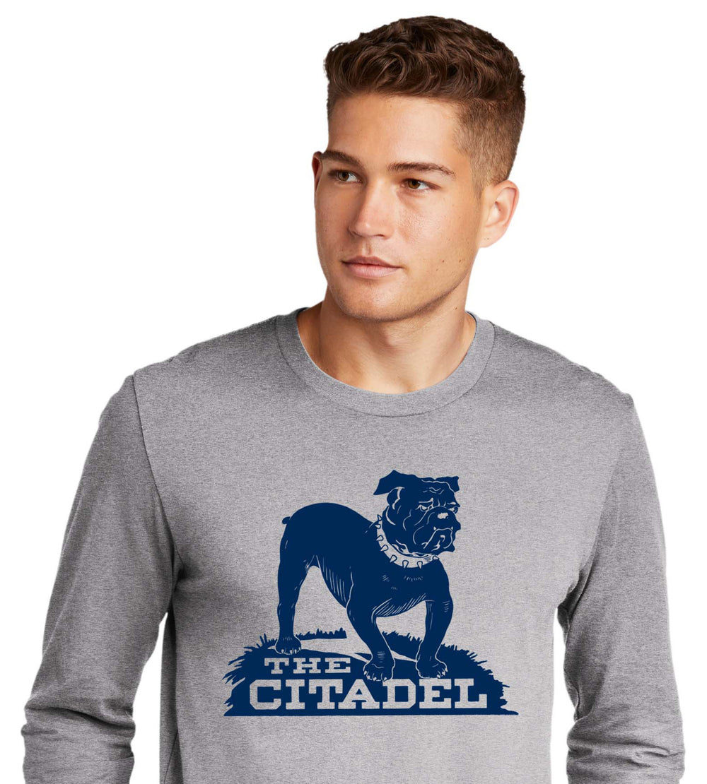 Retro Bulldog Cotton Long Sleeve Tee