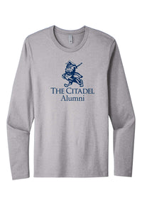 Load image into Gallery viewer, The Marching Bulldog Alumni Cotton Long Sleeve Tee-Heather Grey
