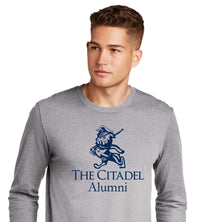 Load image into Gallery viewer, The Marching Bulldog Alumni Cotton Long Sleeve Tee-Heather Grey
