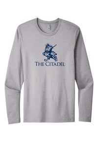 Load image into Gallery viewer, The Marching Bulldog Cotton Long Sleeve Tee- Heather Grey
