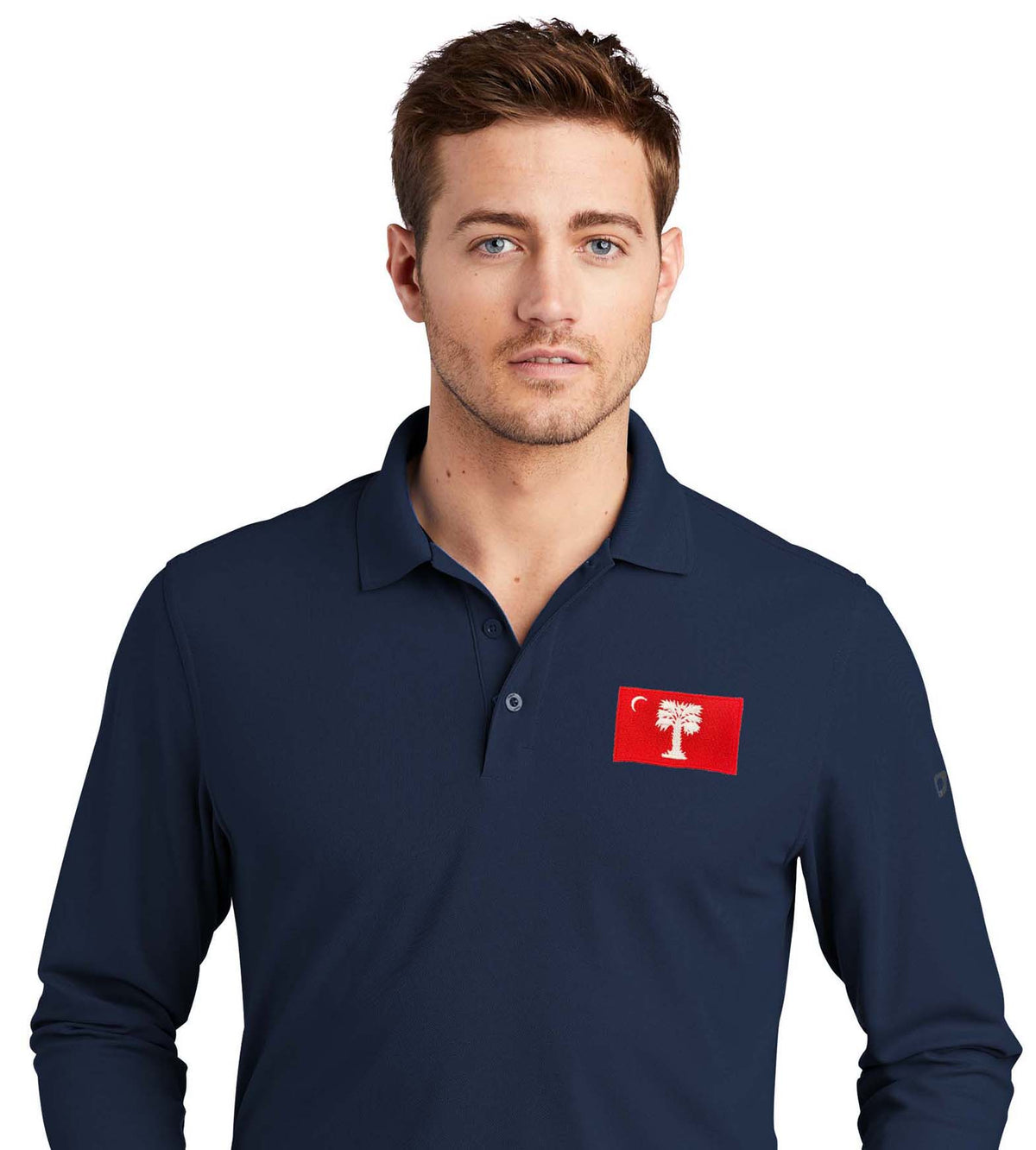 The Citadel, Big Red logo, OGIO Men's Long Sleeves Embroidery Polo