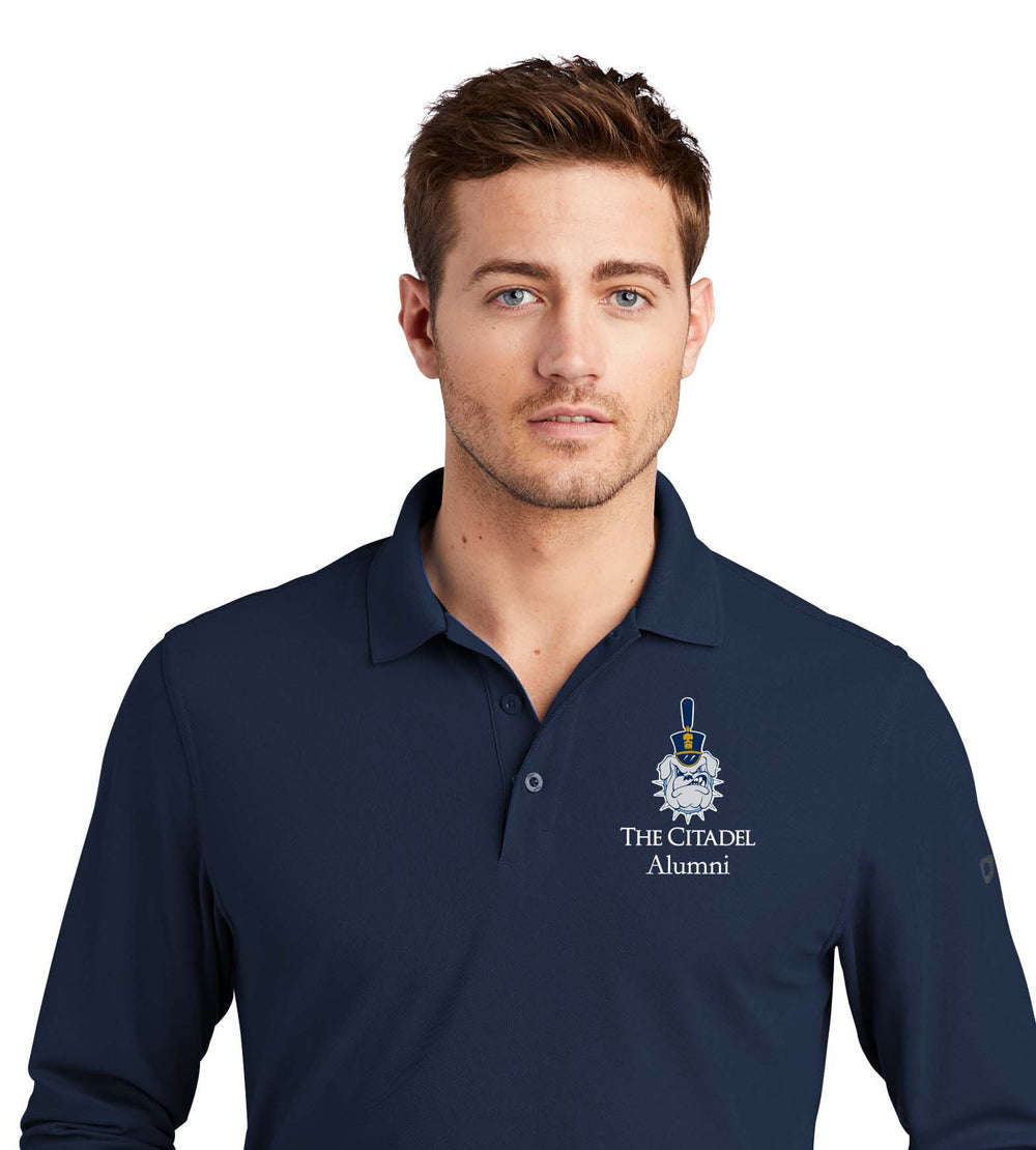 The Citadel Alumni Spike OGIO Men's Long Sleeves Embroidery Polo-Navy