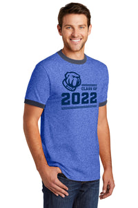 Load image into Gallery viewer, Class of 2022 Ringer Tee-Heather royal-Navy

