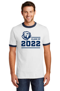 Load image into Gallery viewer, Class of 2022 Ringer Tee-White-Navy
