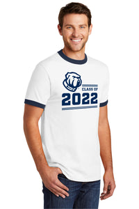 Load image into Gallery viewer, Class of 2022 Ringer Tee-White-Navy

