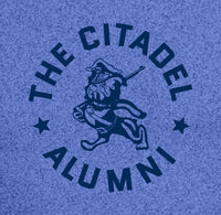 Load image into Gallery viewer, The Citadel Alumni Marching Bulldog Ringer Tee. Heather Royal-Navy
