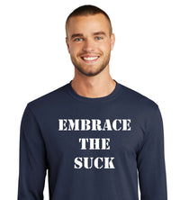Load image into Gallery viewer, Embrace The Suck Long Sleeve Core Blend Tee Core Blend Tee
