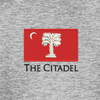 Load image into Gallery viewer, The Citadel Big Red Flag Core Fleece Full-Zip Hooded Sweatshirt-Ash
