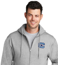 Load image into Gallery viewer, The Citadel Block C Core Fleece Full-Zip Hooded Sweatshirt-Ash
