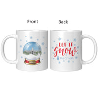 Load image into Gallery viewer, Padgett Thomas Barracks Snow Globe 11oz White Mug
