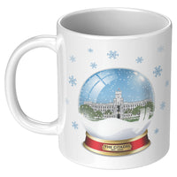 Load image into Gallery viewer, Padgett Thomas Barracks Snow Globe 11oz White Mug
