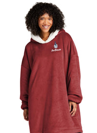 Load image into Gallery viewer, The Citadel, Spike logo, Mountain Lodge Wearable Red Embroidered Blanket
