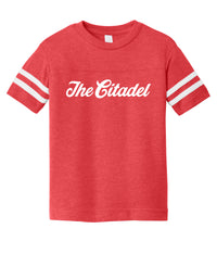 Load image into Gallery viewer, The citadel Toddler Football Tee-Red
