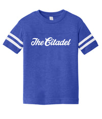 Load image into Gallery viewer, The citadel Toddler Football Tee - Royal

