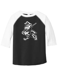 Load image into Gallery viewer, The Marching Bulldog Toddler Baseball Tee-Black/White
