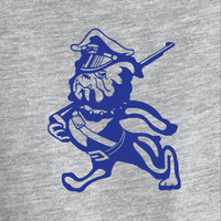 Load image into Gallery viewer, The Marching Bulldog Toddler Baseball Tee. Vintage Heather/ Vintage Royal
