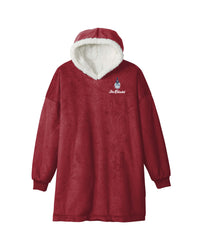 Load image into Gallery viewer, The Citadel, Spike logo, Mountain Lodge Wearable Red Embroidered Blanket
