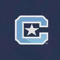 Load image into Gallery viewer, Block C Fleece Letterman Jacket- True Navy-Vintage Heather
