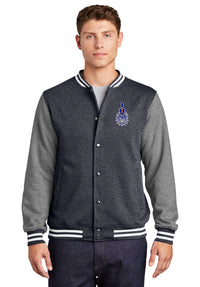 Load image into Gallery viewer, Spike Fleece Letterman Jacket-Graphic Heather/Vintage Heather
