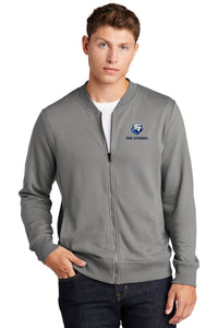 Load image into Gallery viewer, The Citadel Bulldog Lightweight French Terry Bomber-Grey Concrete
