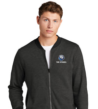 Load image into Gallery viewer, The Citadel Bulldog Lightweight French Terry Bomber-Heather Black
