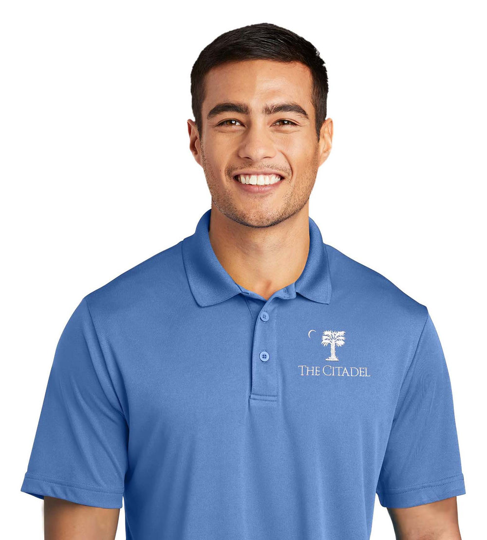 The Citadel Performance Polo-Carolina Blue