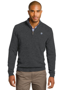 Load image into Gallery viewer, Bulldog 1/2-Zip Sweater-Charcoal Heather

