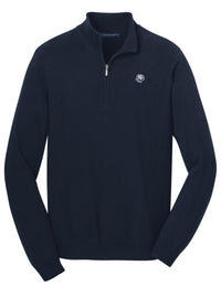 Load image into Gallery viewer, Bulldog 1/2-Zip Sweater-Navy
