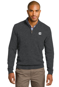 Load image into Gallery viewer, The Citadel C 1/2-Zip Sweater-Charcoal Heather
