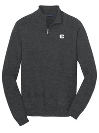 Load image into Gallery viewer, The Citadel C 1/2-Zip Sweater-Charcoal Heather
