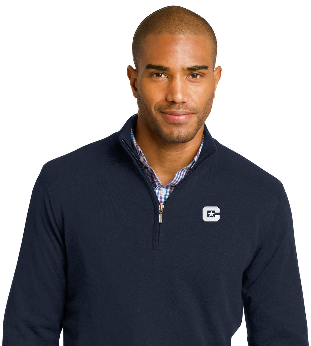 The Citadel C 1/2-Zip Sweater-Navy
