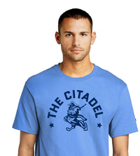 Load image into Gallery viewer, Marching Bulldog and Stars Champion Jersey Tee-Light Blue
