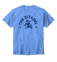 Load image into Gallery viewer, Marching Bulldog and Stars Champion Jersey Tee-Light Blue
