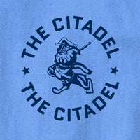 Load image into Gallery viewer, The Citadel Marching Bulldog and Stars Champion Jersey Tee-Light Blue
