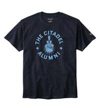 Load image into Gallery viewer, The Citadel Spike Alumni and Stars Champion Jersey Tee. NAvy
