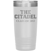 Load image into Gallery viewer, THE CITADEL CLASS OF 2012 INSULATED TUMBLER- 20 OZ-White
