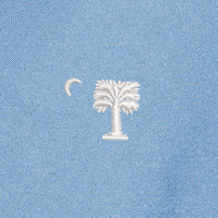 Load image into Gallery viewer, Big Red Palmetto TravisMathew Performance Polo-Brilliant Blue Heather
