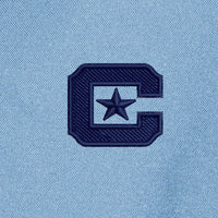Load image into Gallery viewer, The Citadel C TravisMathew Performance Polo-Brilliant Blue Heather
