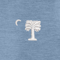 Load image into Gallery viewer, Big Red Palmetto TravisMathew Oceanside Heather Polo-Classic Blue Heather
