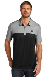 Load image into Gallery viewer, Barracks TravisMathew Oceanside Blocked Polo-  Black Heather/ Black
