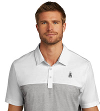 Load image into Gallery viewer, Barracks TravisMathew Oceanside Blocked Polo-White/ Quiet Shade Grey Heather
