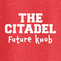 Load image into Gallery viewer, The Citadel Future Knob Toddler Football Tee. Vintage Red
