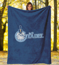 Load image into Gallery viewer, The Citadel Spike Navy Blanket
