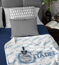 Load image into Gallery viewer, The Citadel, Vintage Spike logo, White Blanket
