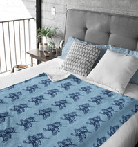 Load image into Gallery viewer, The Marching Bulldog Light Blue Blanket
